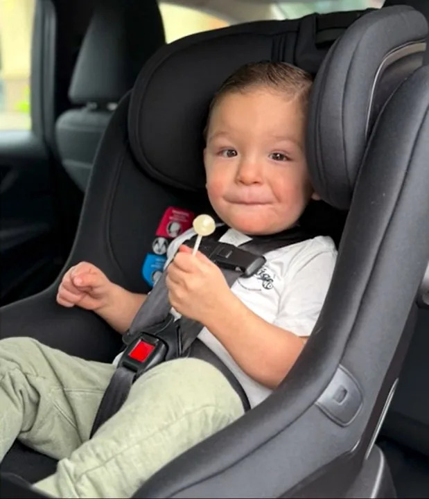 Jaxon is seen in a family photo.