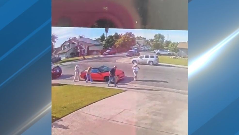 Gunshots rang out Easter Sunday, with one of the people shot seen in surveillance running to a group of people, including one dressed as an Easter Bunny. KBAK/KBFX