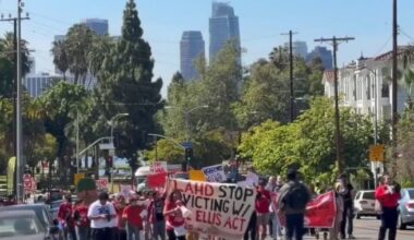Seniors citizens protest evictions in Los Angeles, say Ellis Act is displacing communities