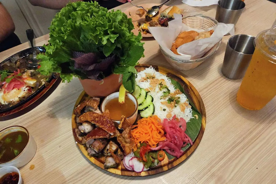 Lechon lettuce wraps from D-Delight in San Jose. (Cesar Hernandez/S.F. Chronicle)