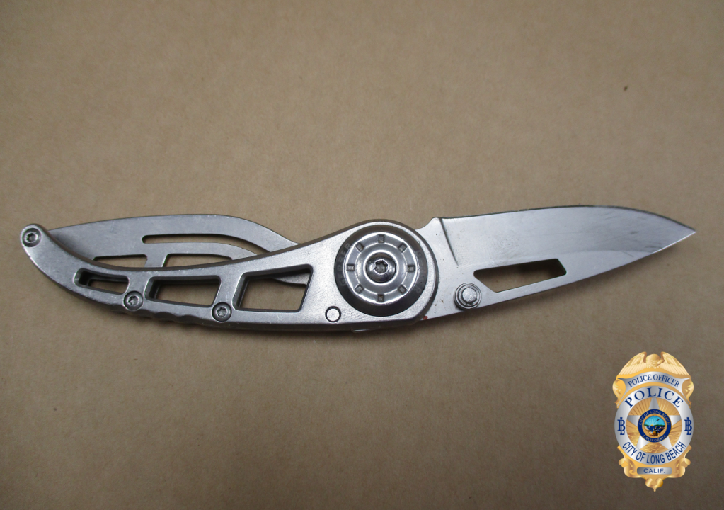 Knife recovered at the scene of an attempted murder investigation in Long Beach on April 17, 2026. (Long Beach Police Department)