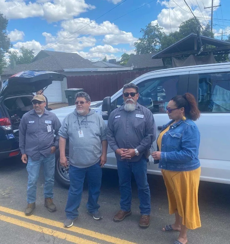 Four good Samaritans sprang into action to help the children, with Gerald Garcia, second from right, remarking, “You got to do what you got to do.”