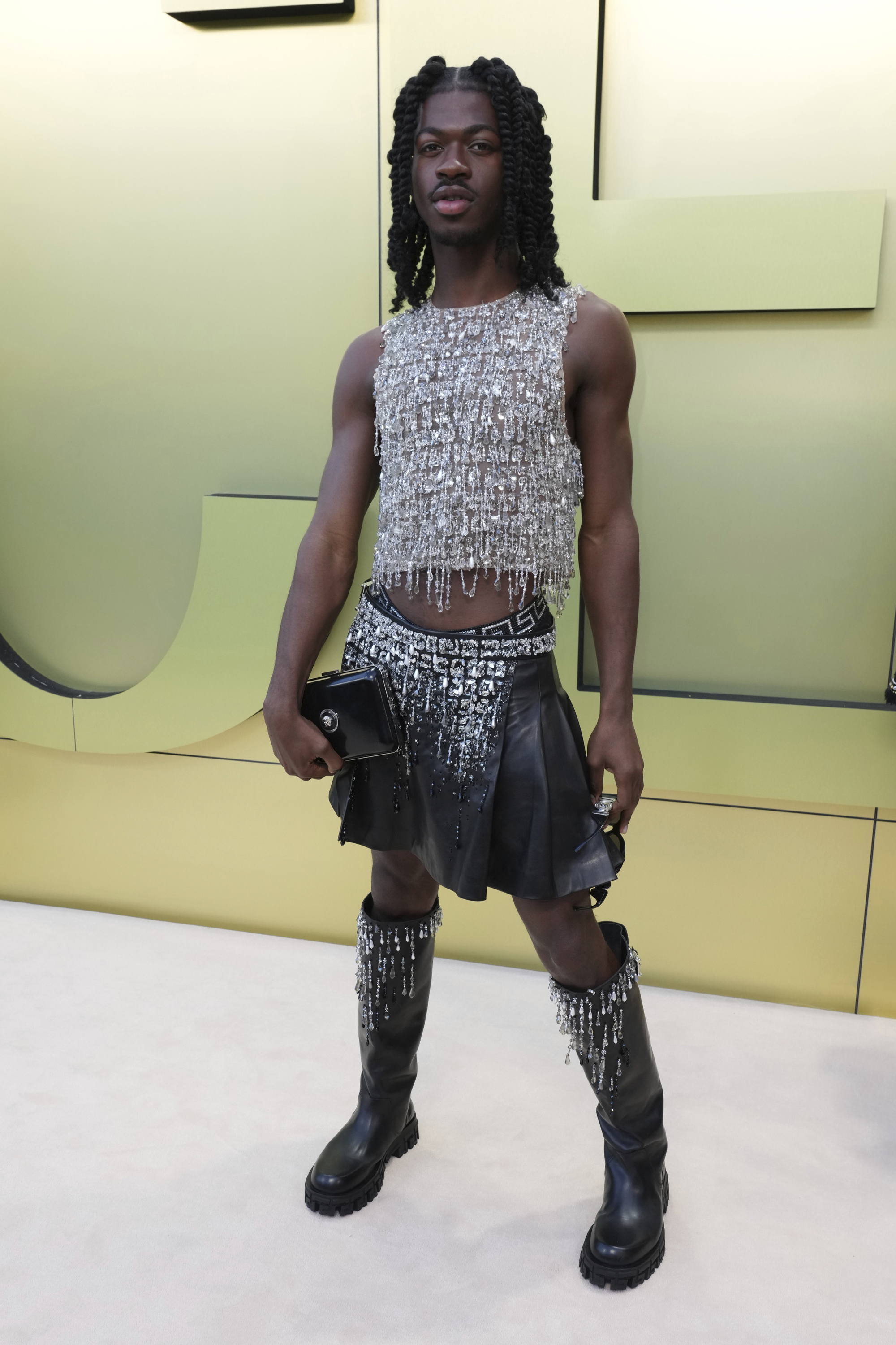 Lil Nas X arrives at the Versace Fall/Winter collection presentation...