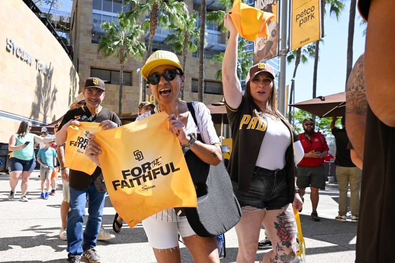 Padres fans at Petco Park as the team is preparing for a sale