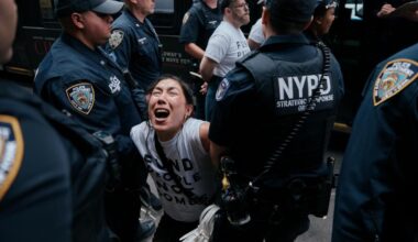 Dozens arrested as protesters demand Schumer and Gillibrand block sale of bombs to Israel