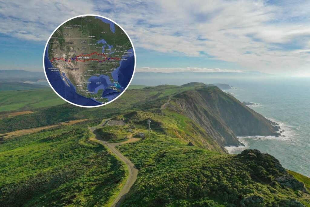 American Discovery Trail map and Point Reyes