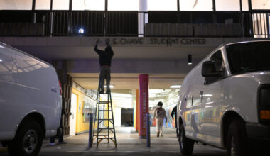 Crews work to remove Cesar Chavez