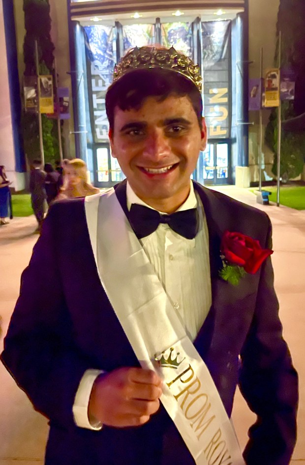 Arjun James was La Jolla High School's 2026 prom king. (Provided by Roopi Sumal)
