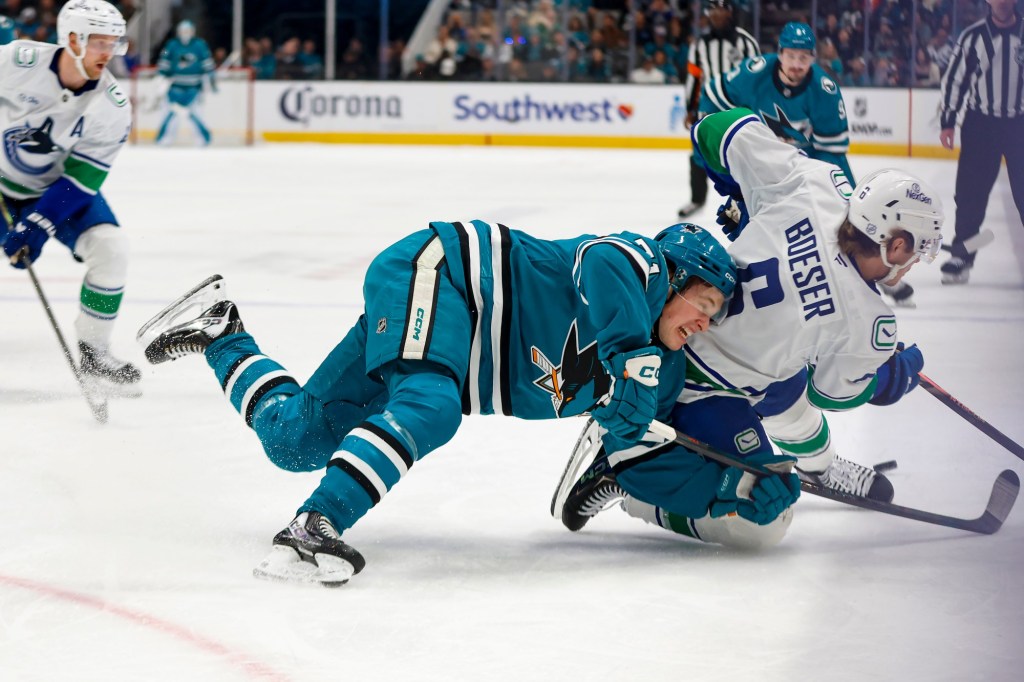 San Jose Sharks, Macklin Celebrini lose to Vancouver Canucks in a shootout