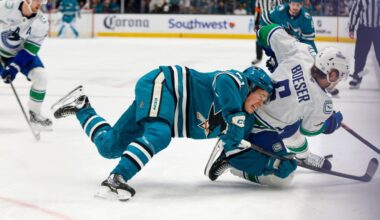 San Jose Sharks, Macklin Celebrini lose to Vancouver Canucks in a shootout