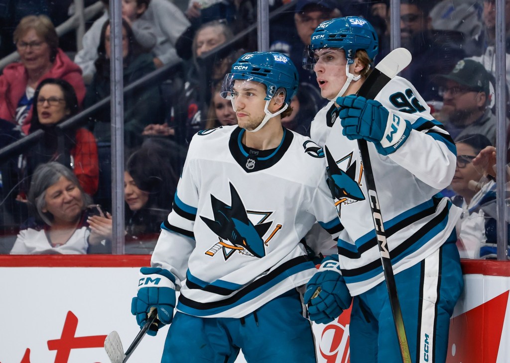 San Jose Sharks beat Winnipeg Jets as Macklin Celebrini breaks record