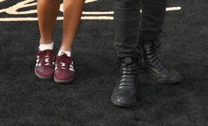 Mariana Morales and Esai Morales at the "Michael" Los Angeles Premiere held at The Dolby Theatre on April 20, 2026 in Los Angeles, California.
