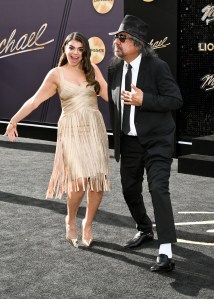 Mayan Lopez and George Lopez at the "Michael" Los Angeles Premiere held at The Dolby Theatre on April 20, 2026 in Los Angeles, California.