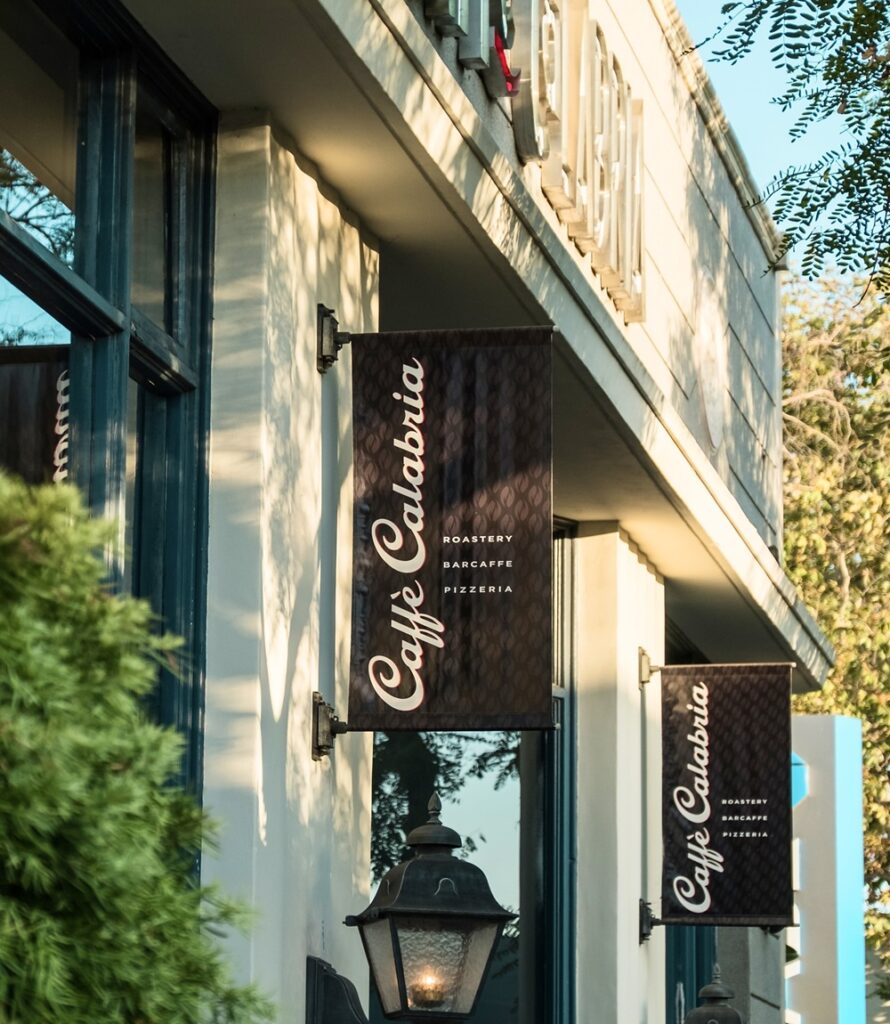 Caffe Calabria signage outside the building