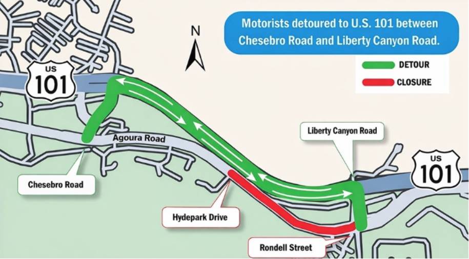 Agoura hills road closure