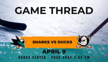 Sharks at Ducks game 78: Lines, game thread and how to watch