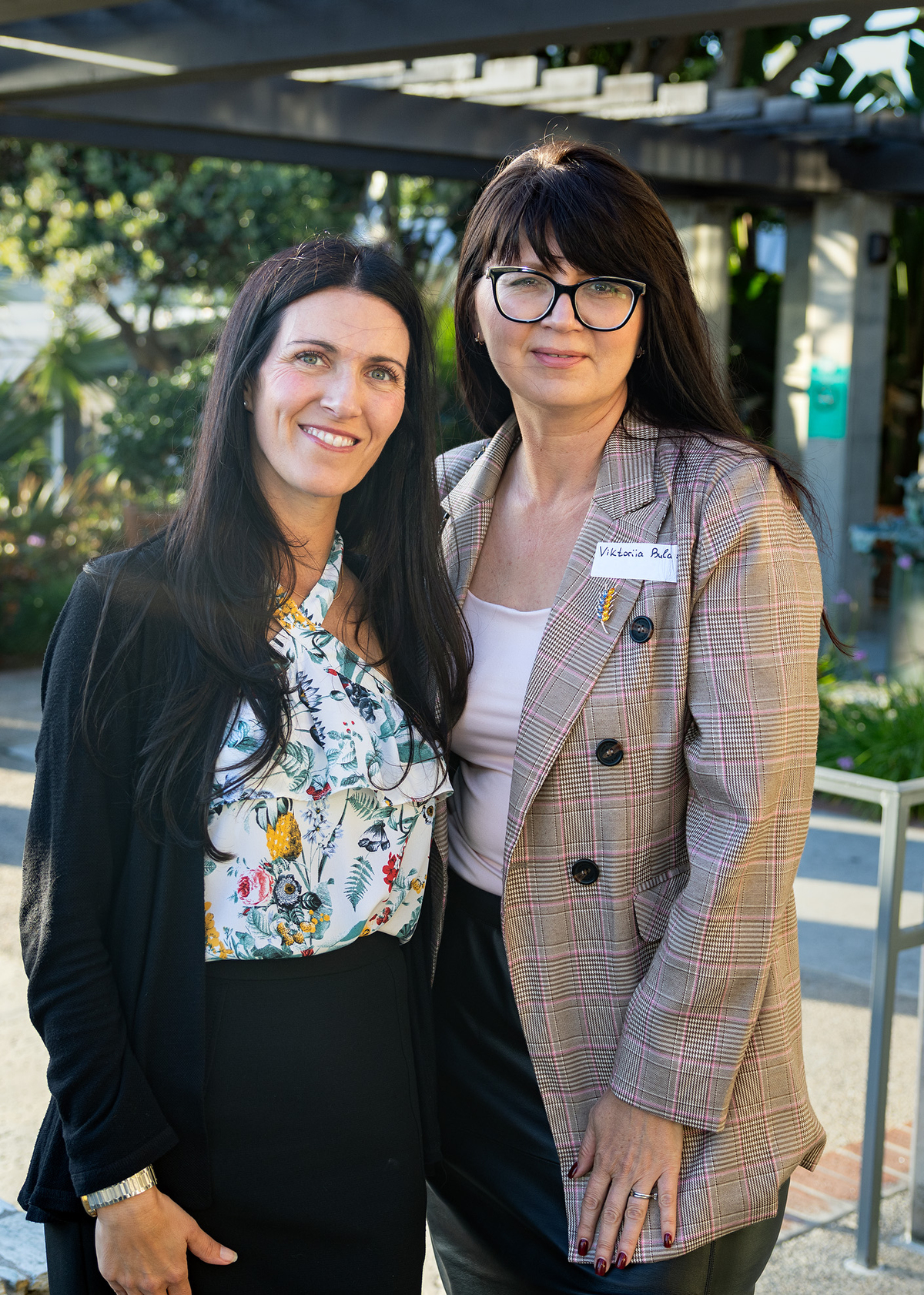 Representatives from Pathways for Citizenship: Caroline Matthews and client Viktoriia...