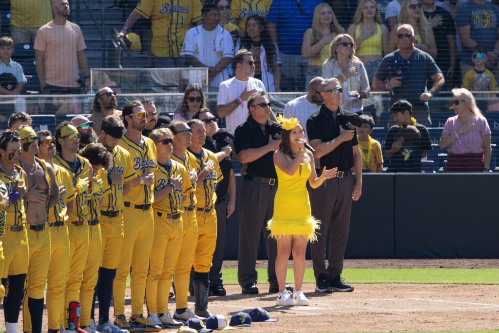 Carmel Valley 13-year-old sings the anthem at Savannah Bananas game – San Diego Union-Tribune