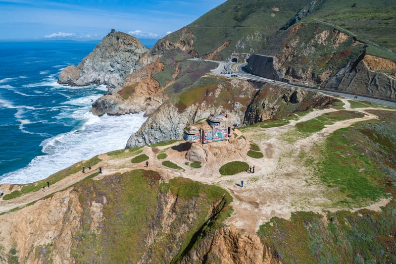 WWII bunkers at Devil's Slide in CA.