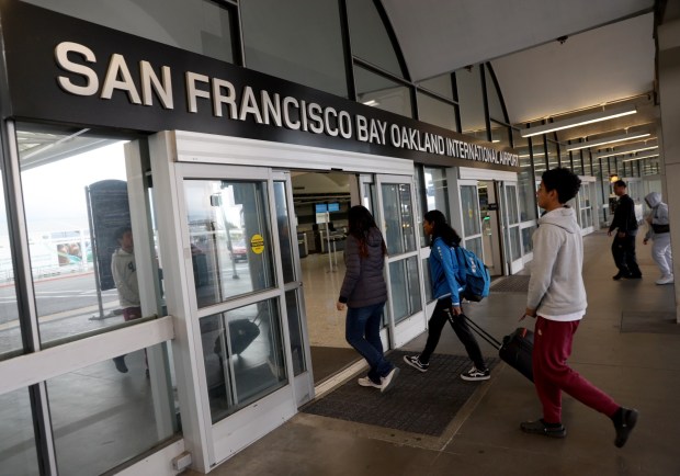 Passengers enter Oakland International Airport's Terminal 1 in Oakland, Calif., on Wednesday, Nov. 13, 2024. (Jane Tyska/Bay Area News Group)