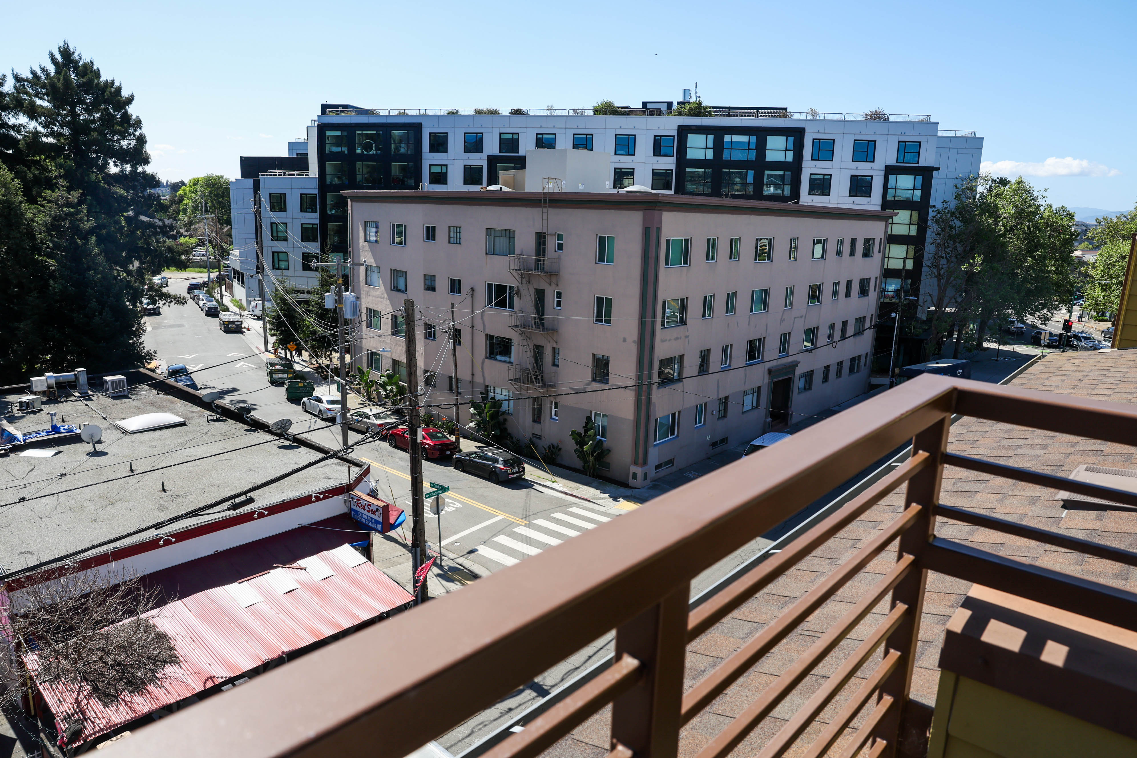 View from the roof of the 33-unit Idora Building in...