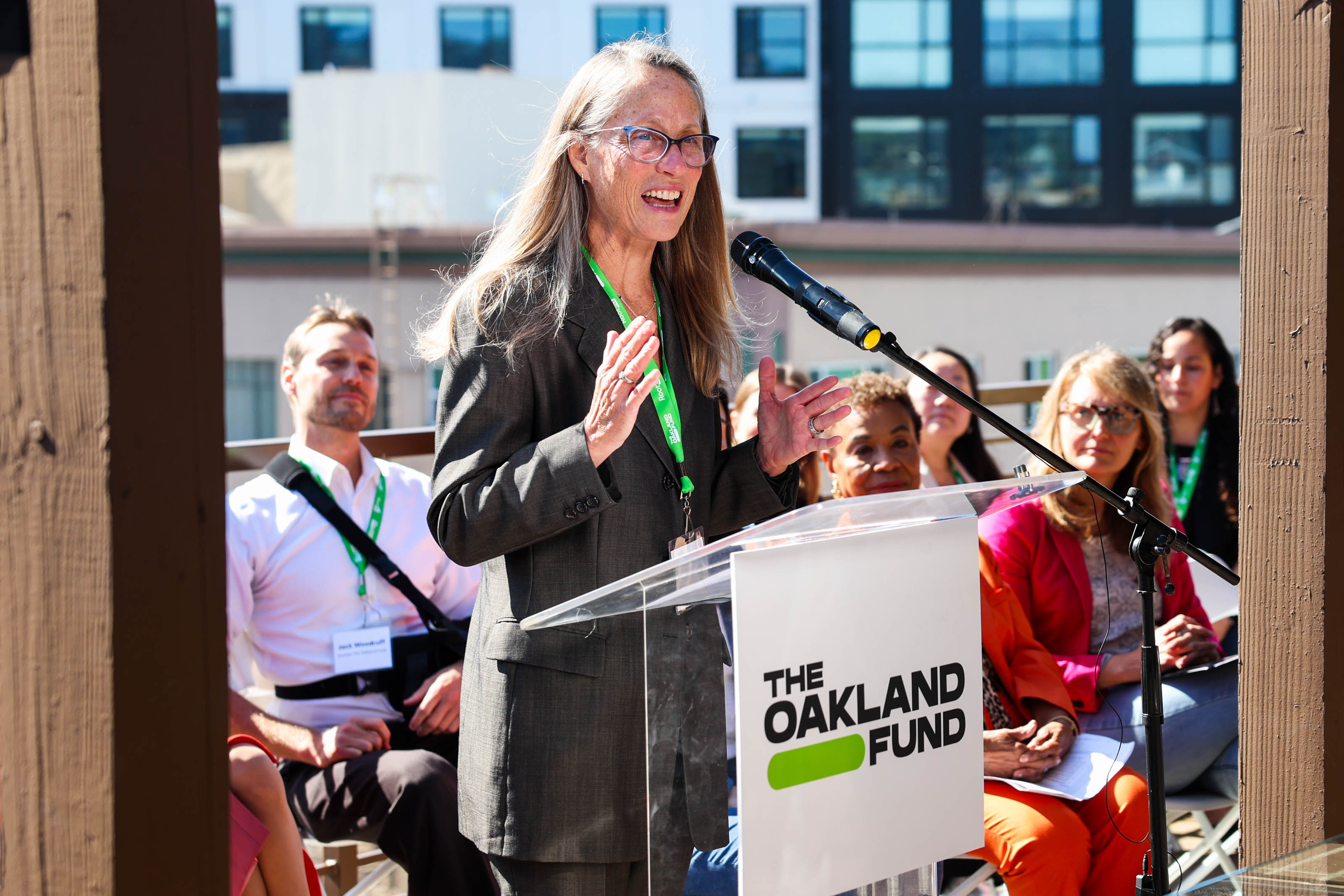 Housing Accelerator Fund Chief Lending Officer Kate Hartley speaks during...