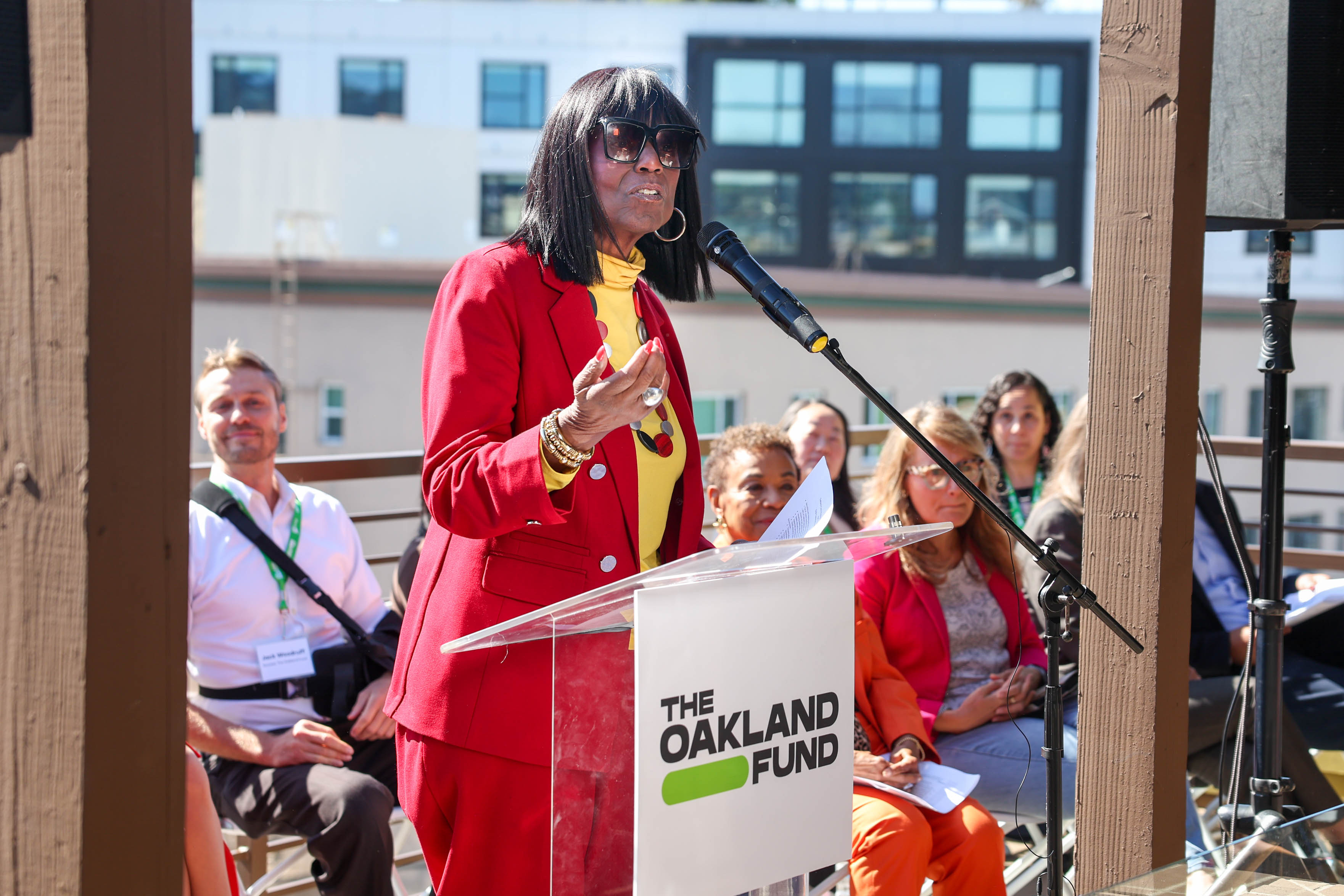 Oakland Unified School District Superintendent Denise Saddler speaks during a...