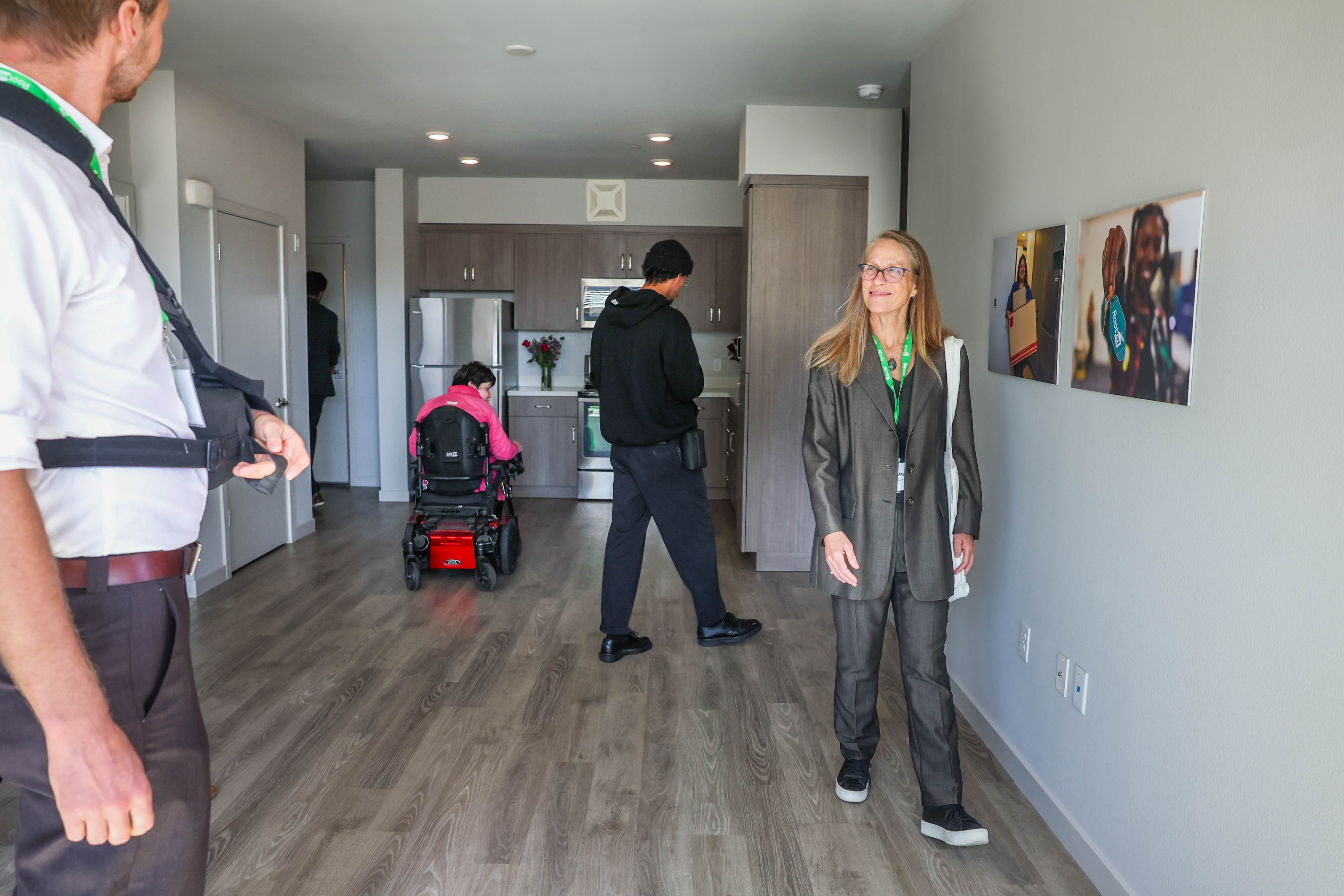 Housing Accelerator Fund Chief Lending Officer Kate Hartley, right, and...