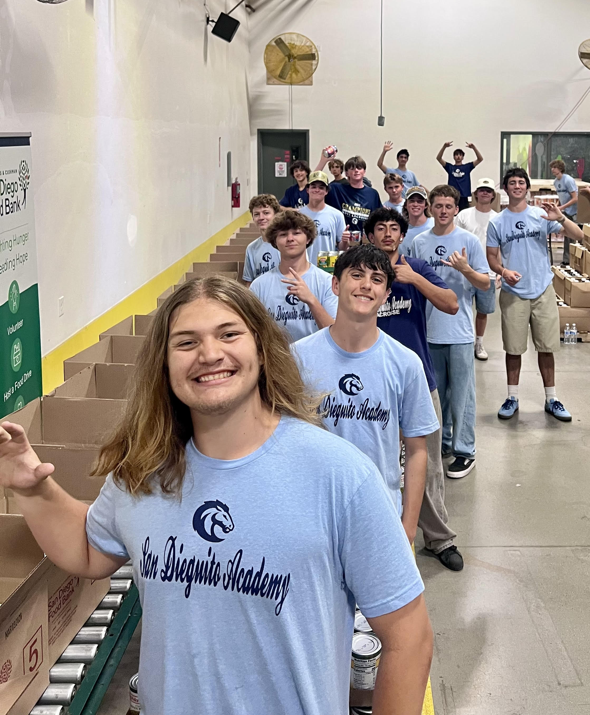 San Dieguito Lacrosse players volunteered time at the San Diego...