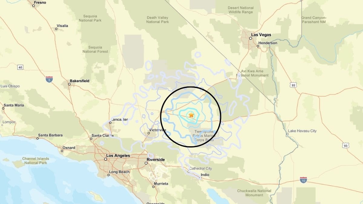 4.1 Magnitude earthquake. Image Source: USGS website