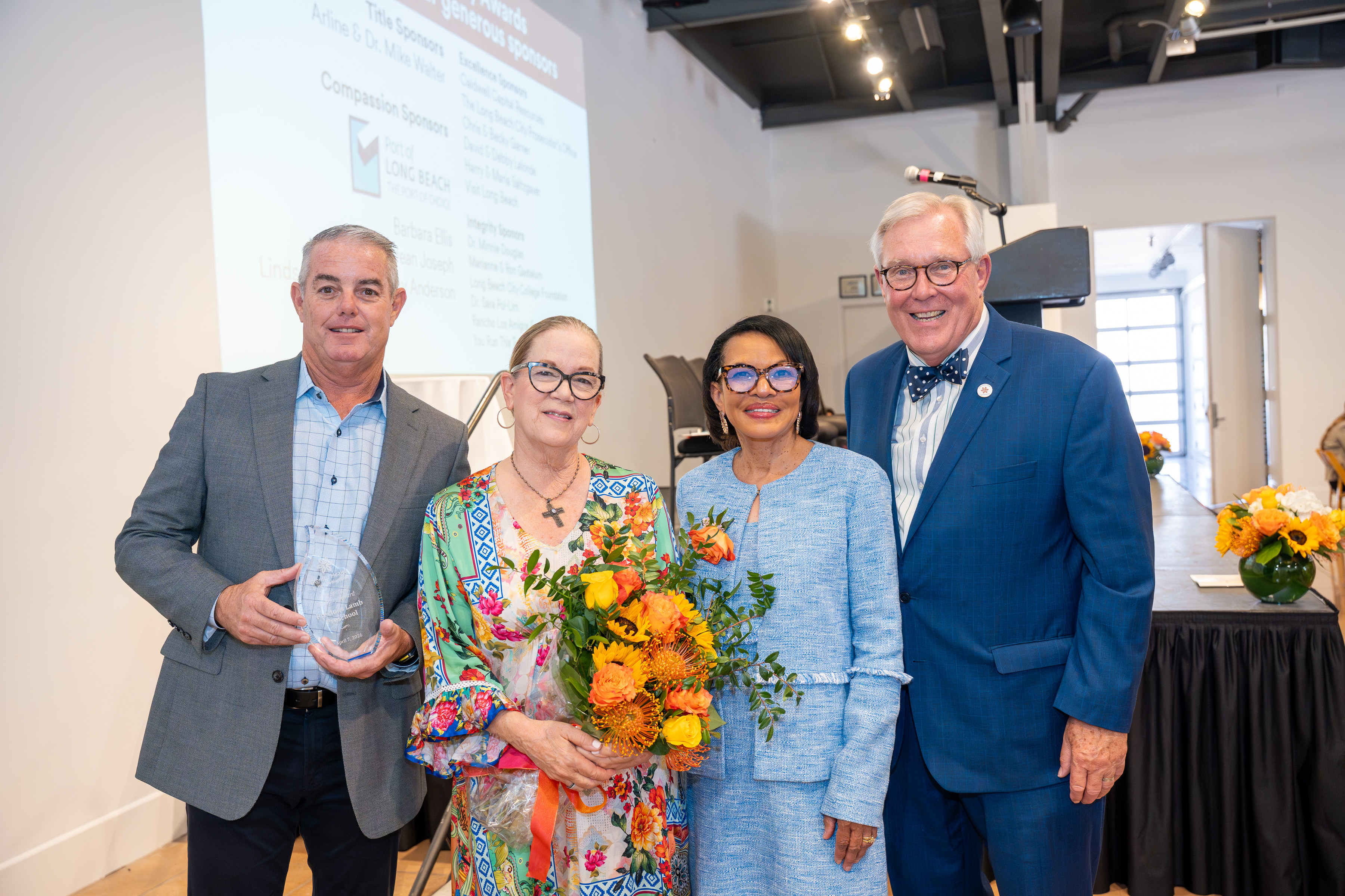 (L-R) Precious Lamb Preschool Board Chair Matt Cullen and Executive...