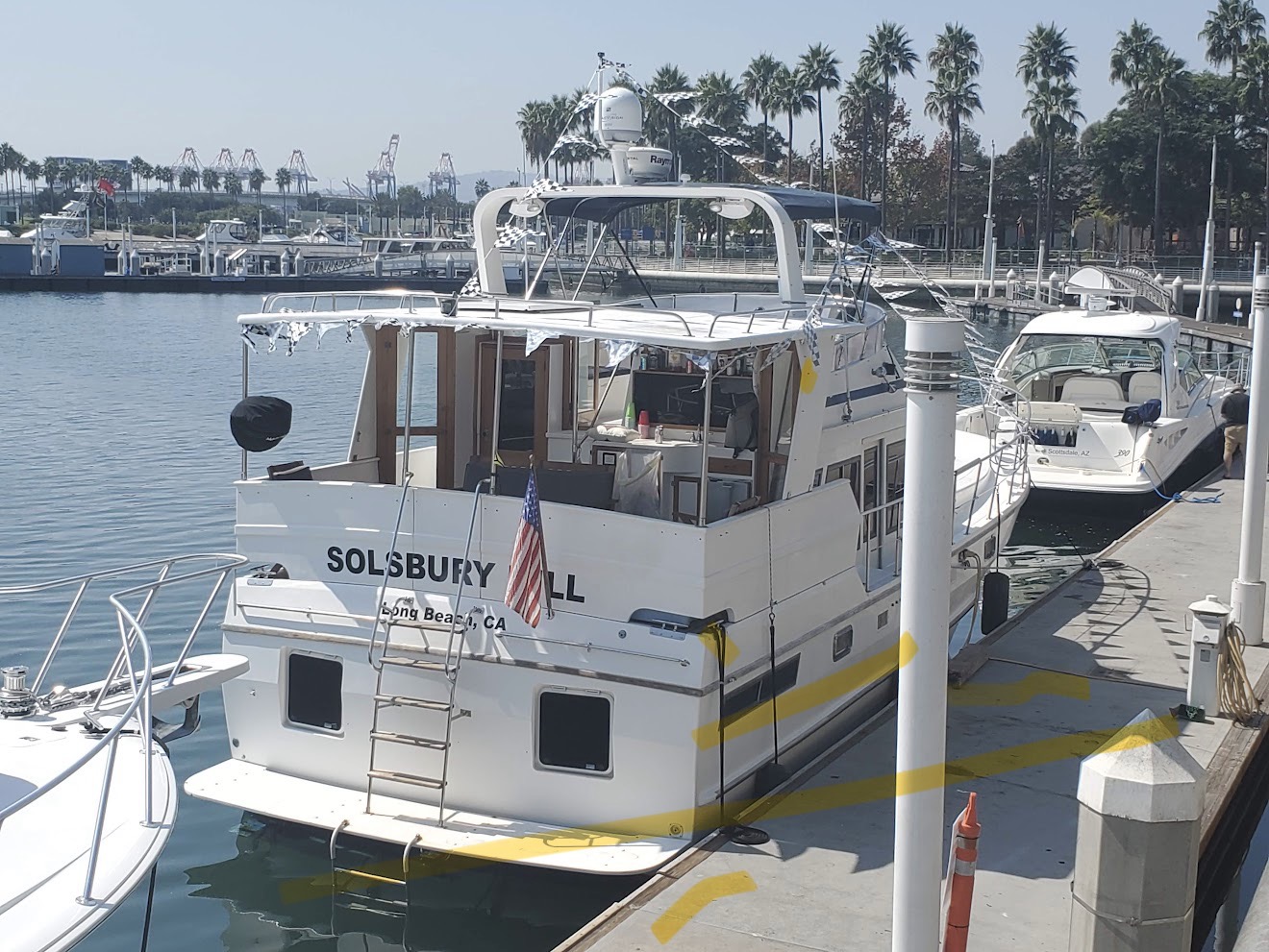 Dave Weilâs power boat, Solsbury Hill, will be docked in...