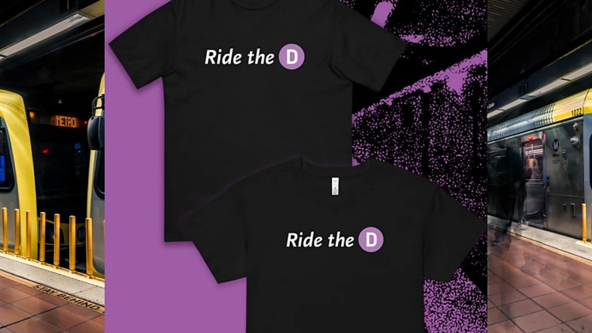 Metro’s ‘Ride the D’ tee is back in stock – NBC Los Angeles