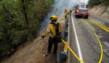 San Bernadino, California, firefighters
