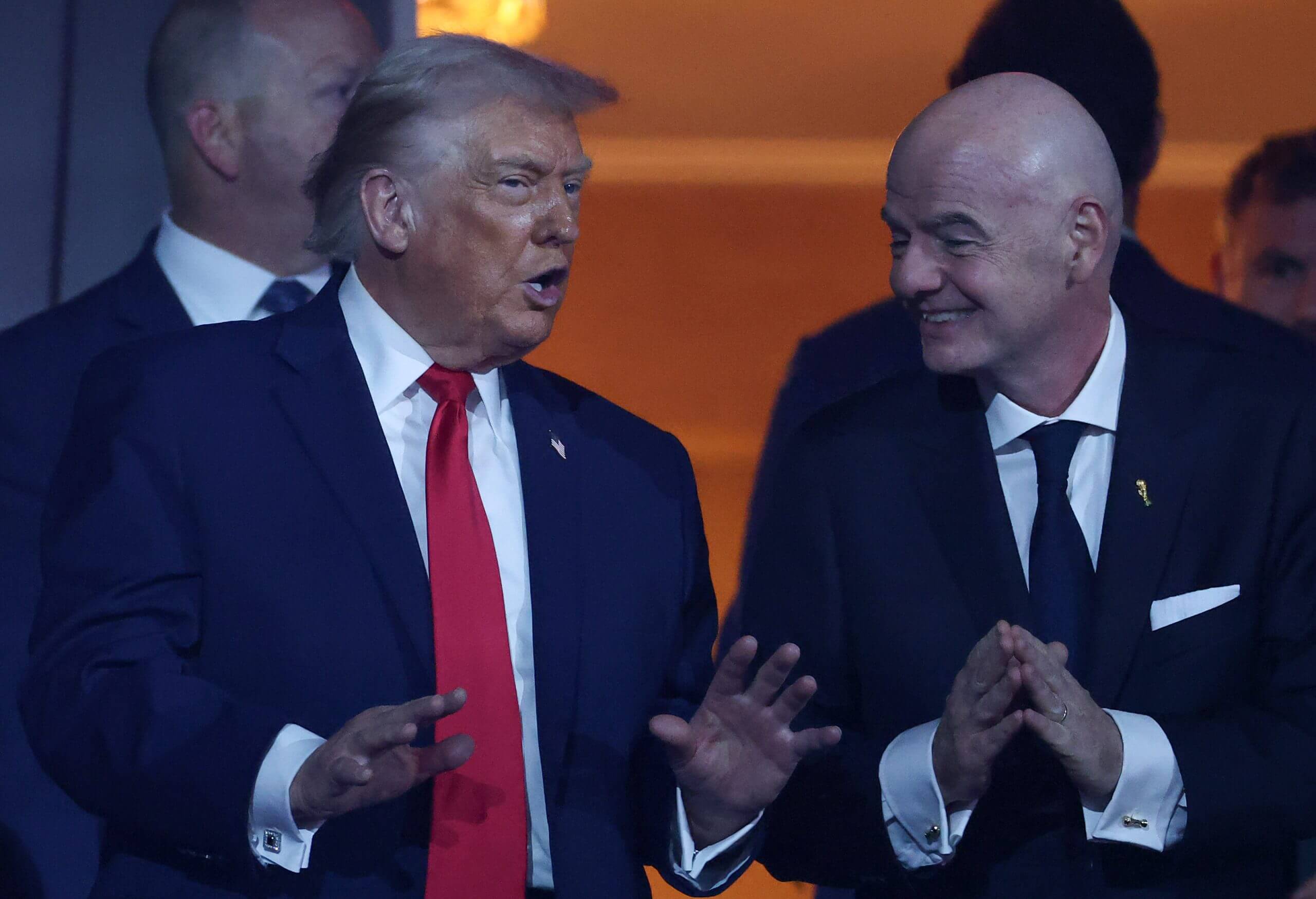 President Donald Trump and Gianni Infantino during the World Cup 2026 draw