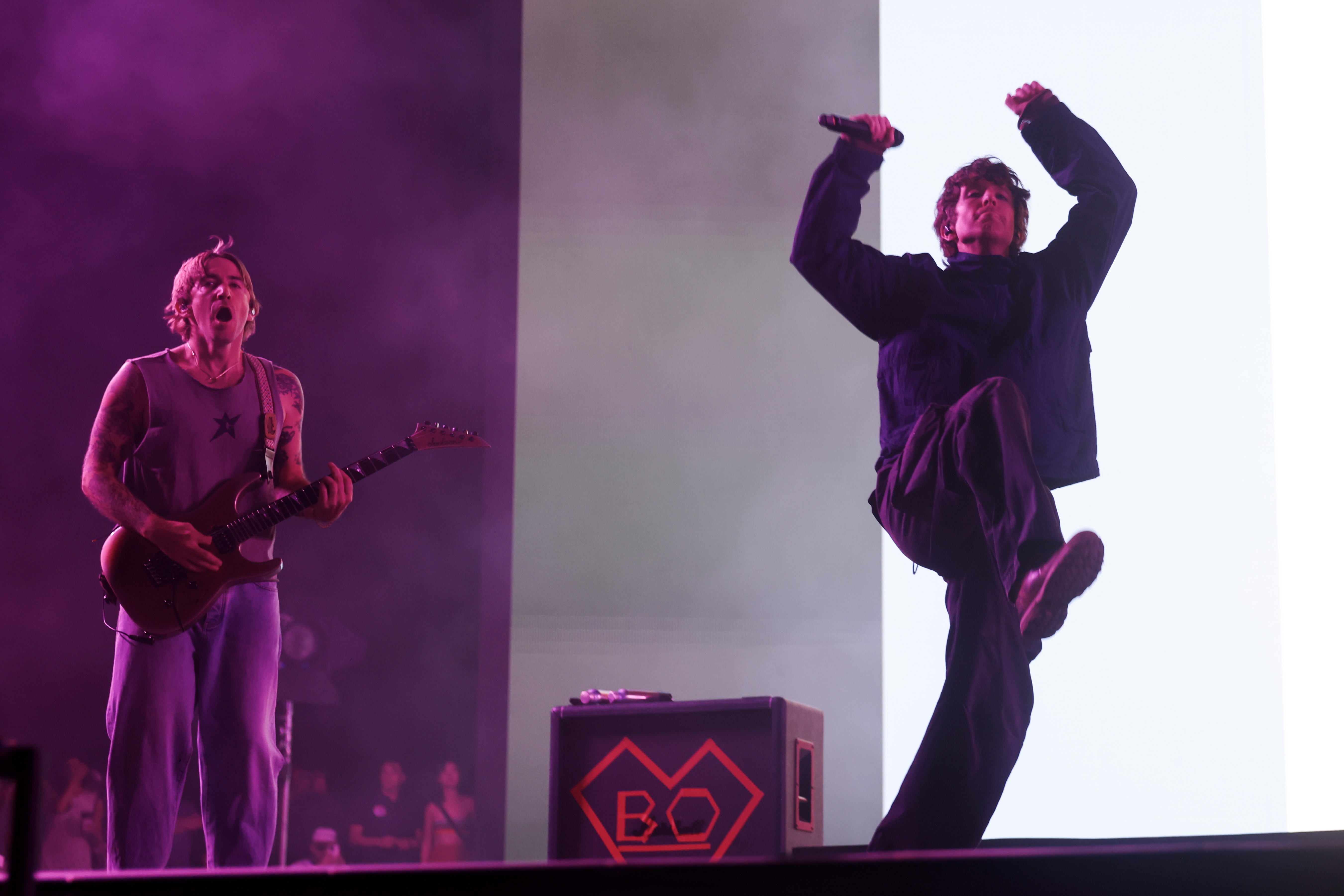 INDIO, CA – APRIL 10, 2026: Turnstile, performs at the Outdoor Theatre during the Coachella Valley Music and Arts Festival at the Empire Polo Club on Friday, April 10, 2026, in Indio, CA. (Kayla Bartkowski / Los Angeles Times via Getty Images)