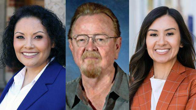 Assembly District 31 candidates left to right, Democrat Sandra Celedon, left, Republican Jim Polsgrave, center, and Democrat Annalisa Perea, far right, are vying for the seat held by Joaquin Arambula who will term out.