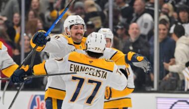 Nashville Predators pull away late for 15th consecutive victory over San Jose Sharks