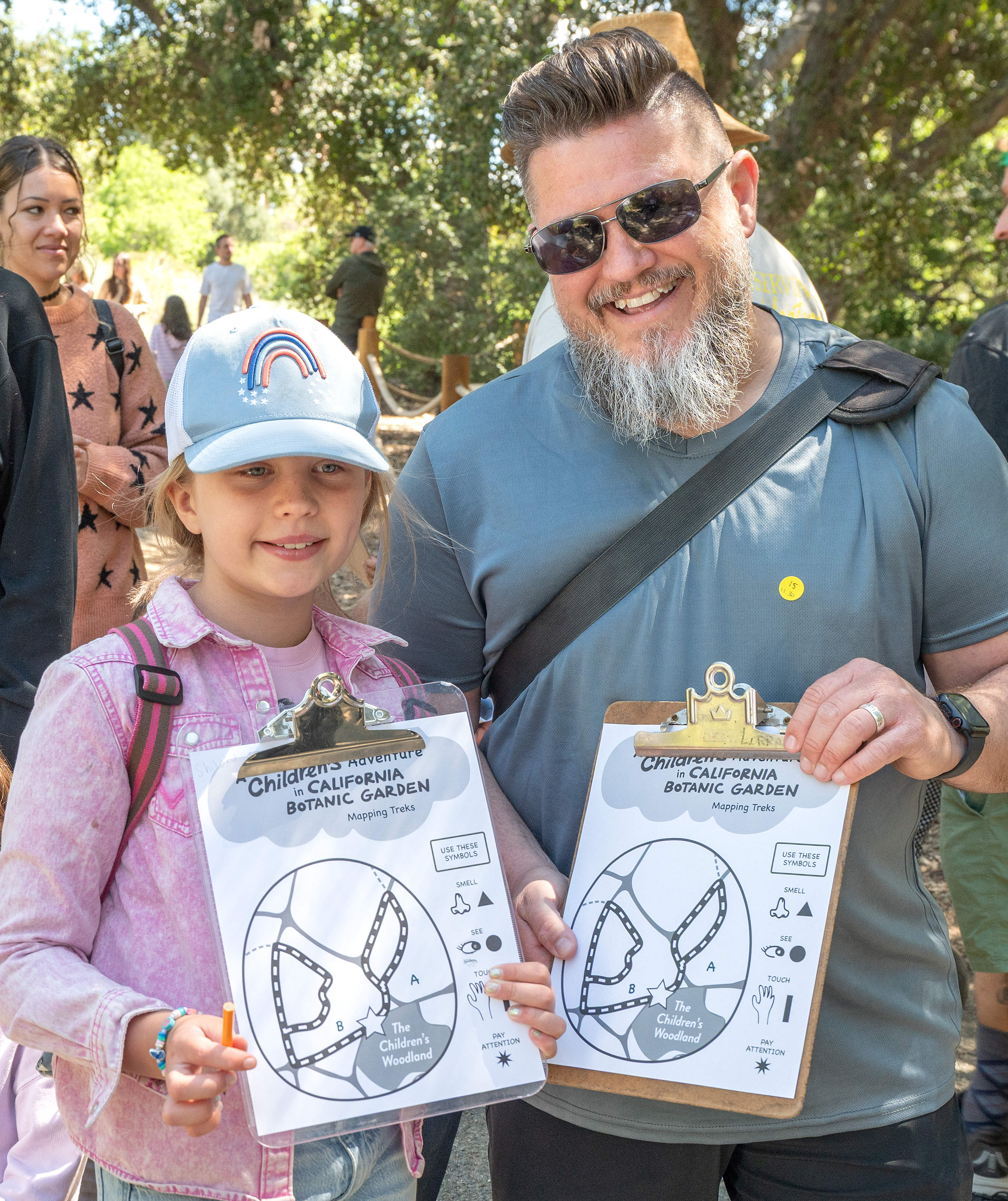 Shiloh Drinkwine, 9, and her father, Brian Drinkwine, display their...