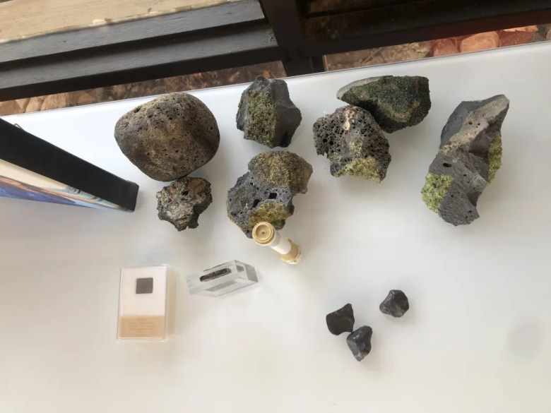 A collection of rocks that come from Earth and other various planets.