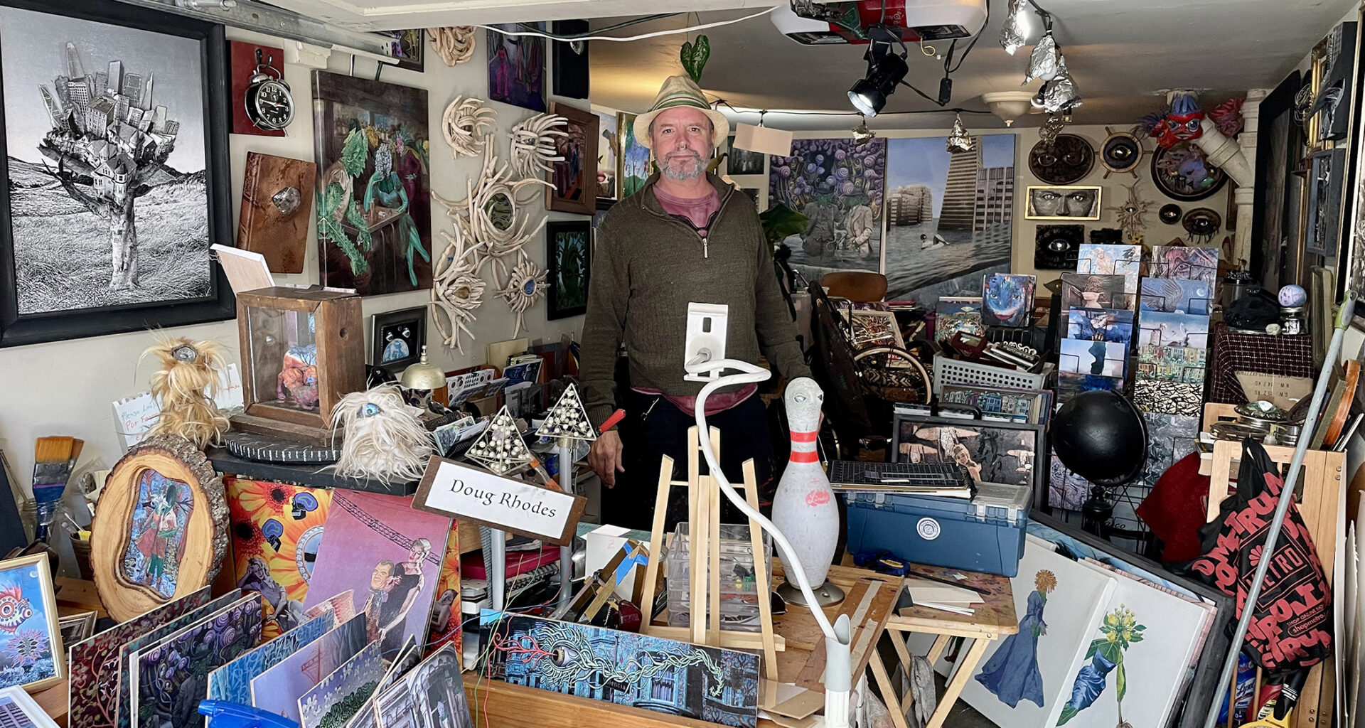 Doug Rhodes, Clarion Alley’s only open studio artist