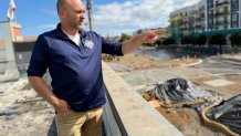Benjamin Nicholls, executive director of the Hillcrest Business Association, looks over construction on Normal Street, Saturday, April 11, 2026.
