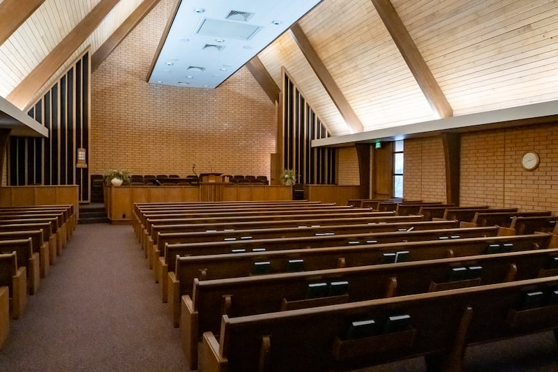 A Latter-day Saint meetinghouse in Pacific Palisades, California, is pictured on the day of its rededication. The meetinghouse was renovated and later rededicated Sunday, April 12, 2026, following the January 2025 California wildfires.