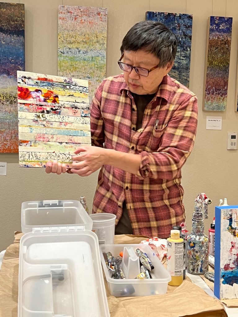 James Ong gives a class