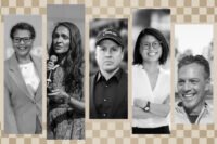 Los Angeles Mayor Karen Bass, Los Angeles City Councilmember Nithya Raman, Spencer Pratt, Rae Chen Huang and Adam Lee Miller