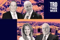 Geoff Palmer and Steve Hilton with 6487 Cavalleri Road; Rexford Industrial's Laura Clark and Elliott Management's Paul Singer with 12888 Crenshaw Boulevard