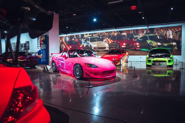 To mark the 25-year anniversary of the first "Fast & Furious," movie franchise the museum just opened an exhibition featuring nearly two dozen cars featured in the films including several in the personal connection of the film's star Vin Diesel. (Photo by Ivan Ilagan)