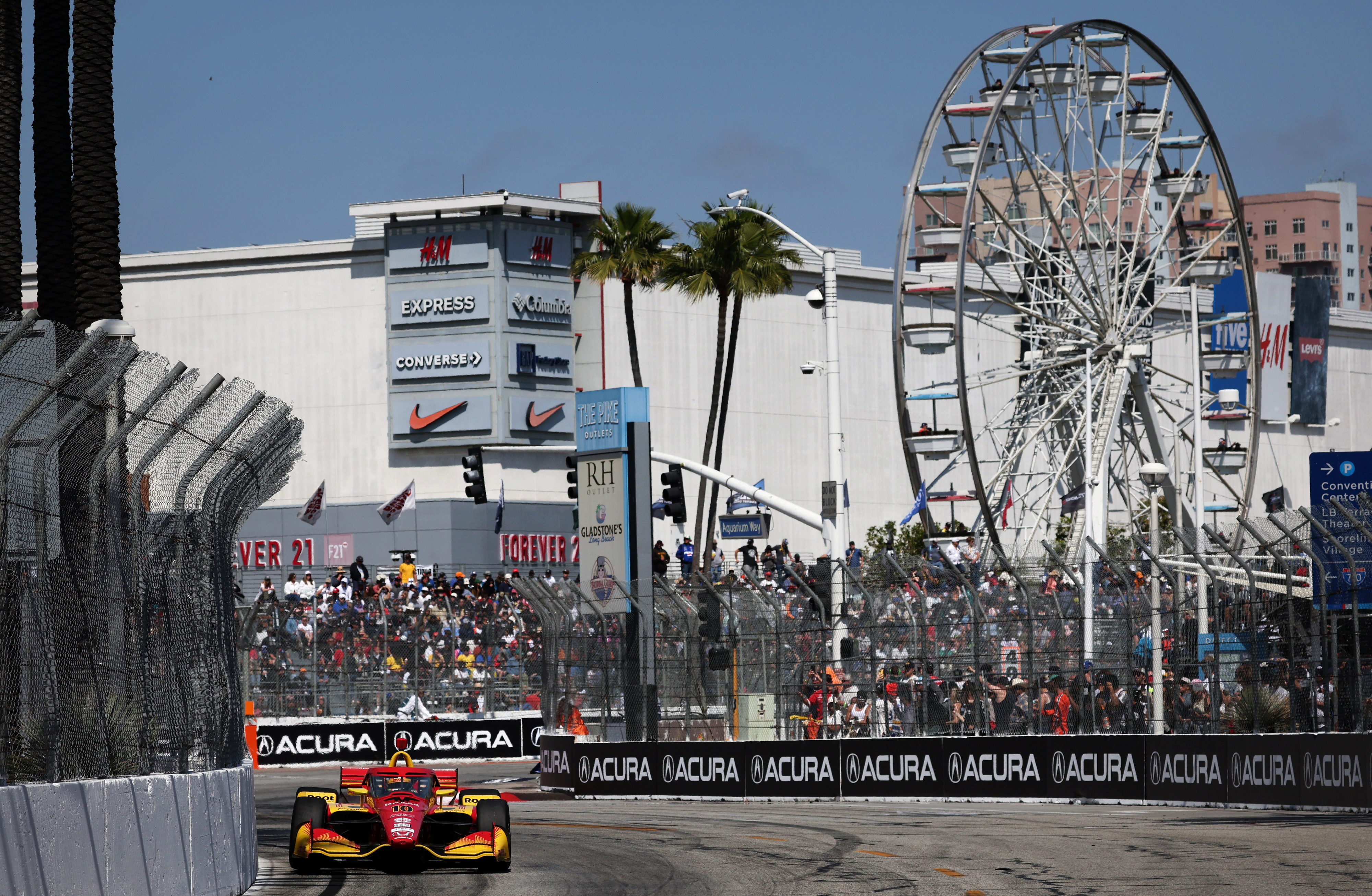 Indycar Chip Ganassi Racing driver Alex Palou making his way...