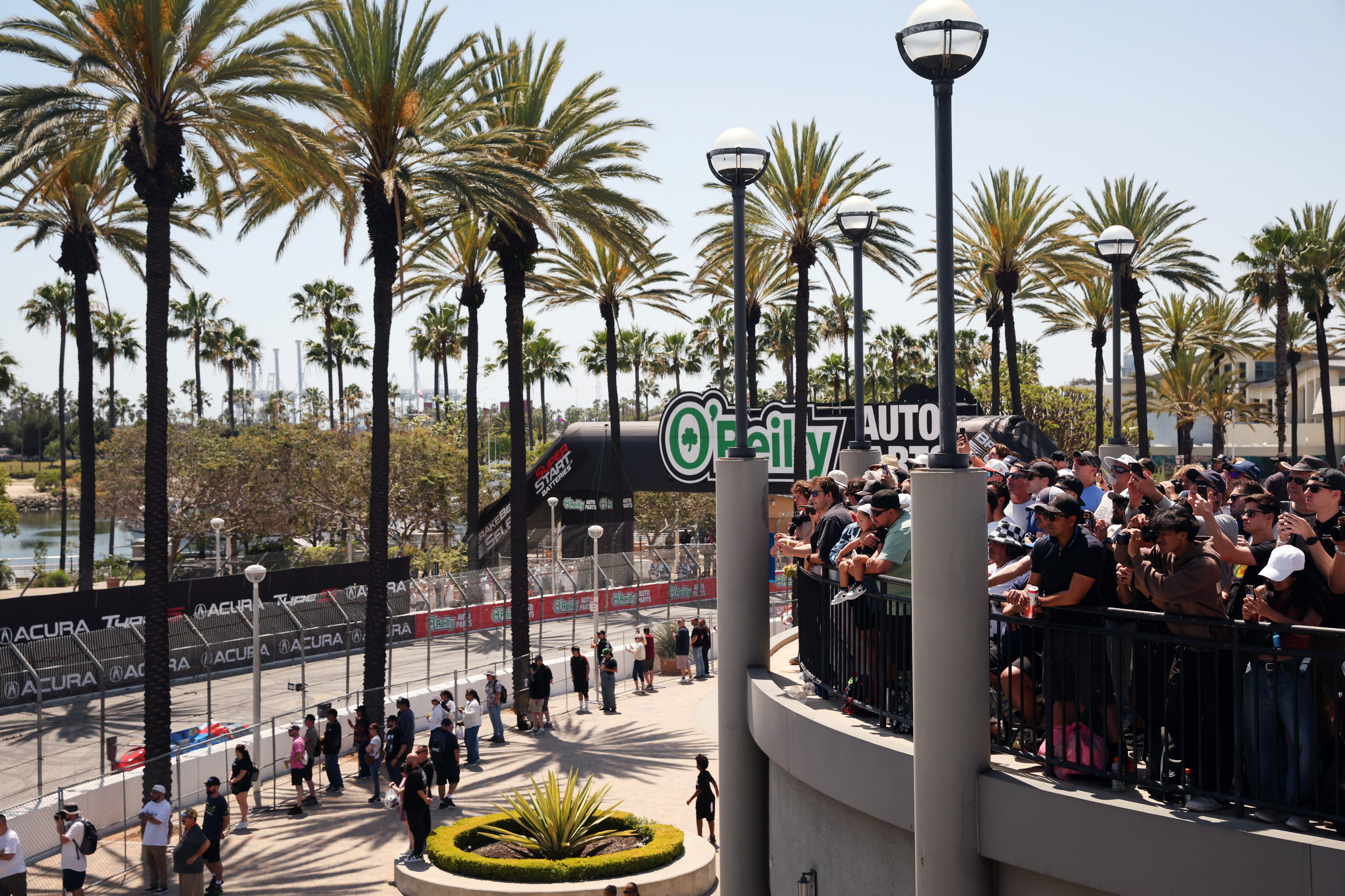 Motorsport fans watch the IMSA race during the 51st Grand...