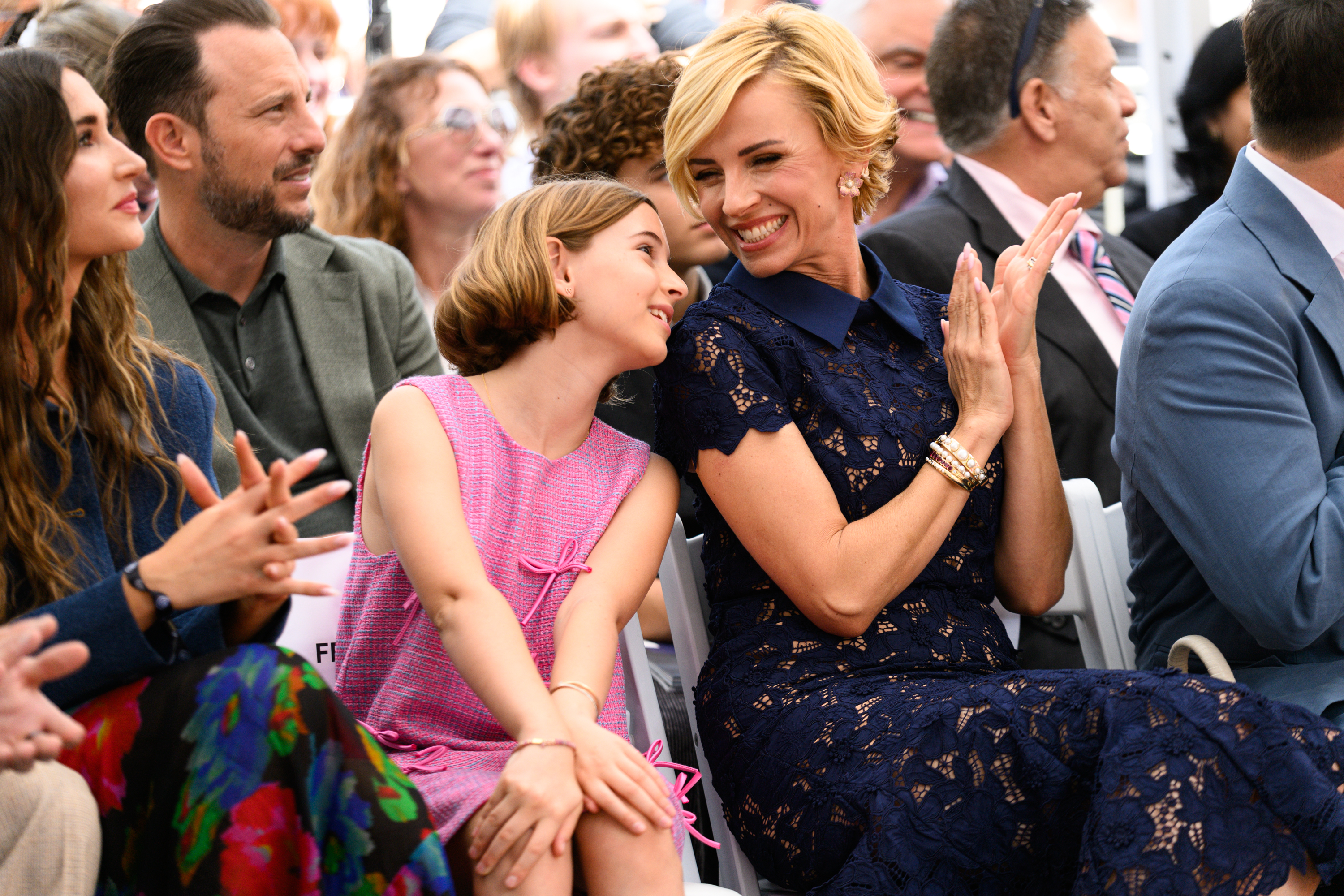 Frances Wyle (left) and Sara Wyle (right) share a moment...